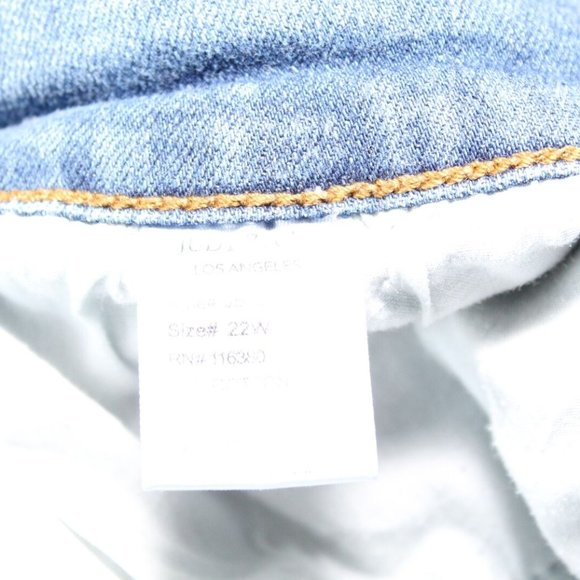 Judy Blue Mid Rise Cropped Fit Distressed Destroyed Jeans Plus Size 22W H13696 - Picture 10 of 11